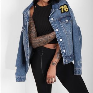 "Los Angeles" Tiger Trucker Denim Jacket